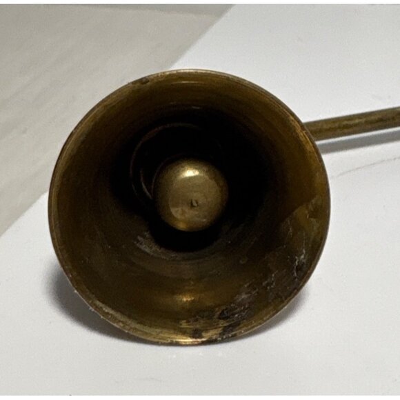 Vintage Brass Candle Snuffer 10" Long Handle Bell Shape - Picture 4 of 8